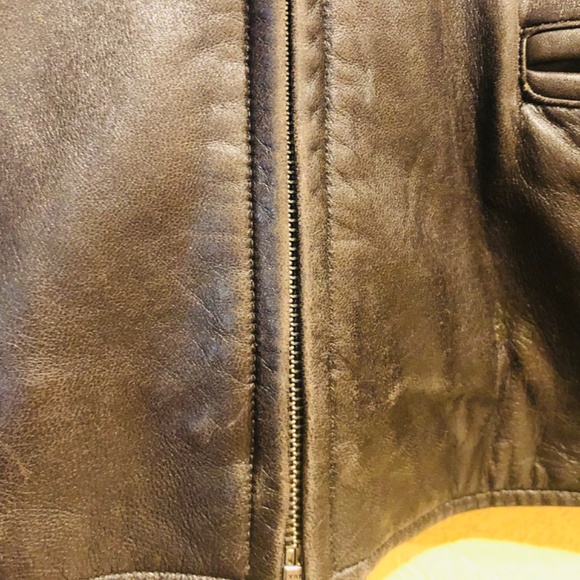 Eddie Bauer brown leather jacket Large - Picture 4 of 10